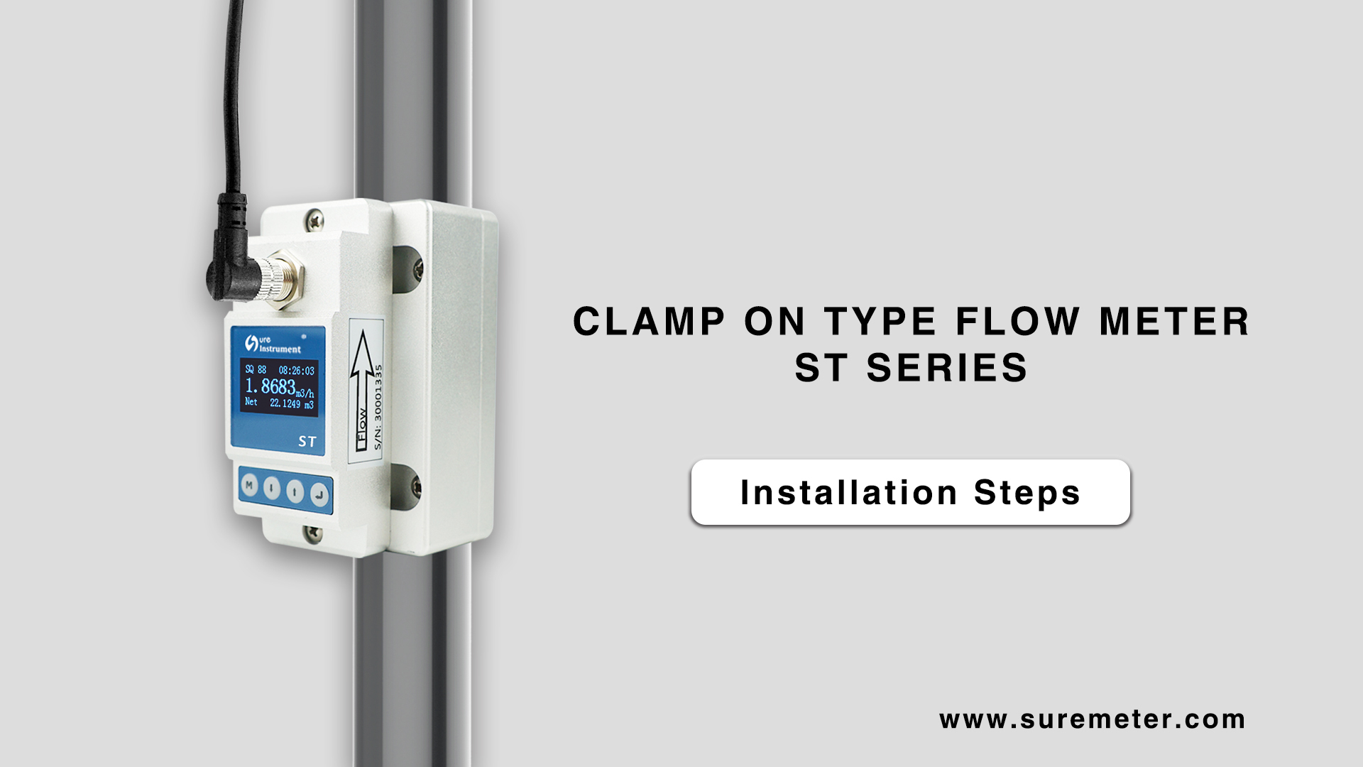 ST Clamp-on Ultrasonic Flowmeter Installation Steps